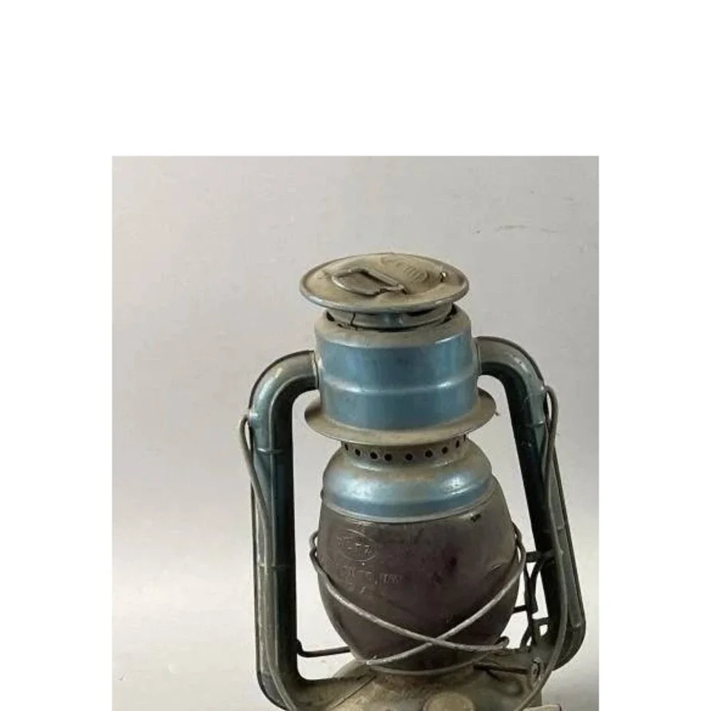 Vintage Dietz Syracuse NY USA Cold Blast Kerosene Lantern Blue Tin‎ Oil Lamp
